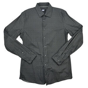 Strellson Stan-W Slim Fit Dress Casual Button-Up Shirt Green Size M